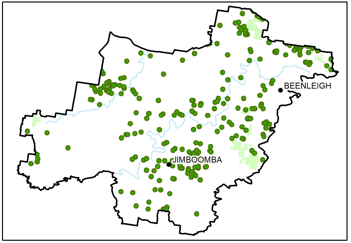 Land for Wildlife Map Logan Hotspots