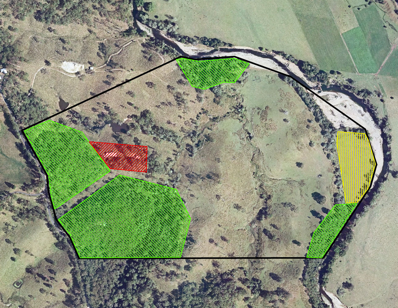 Aerial Image of Bushland Landscape being planned out