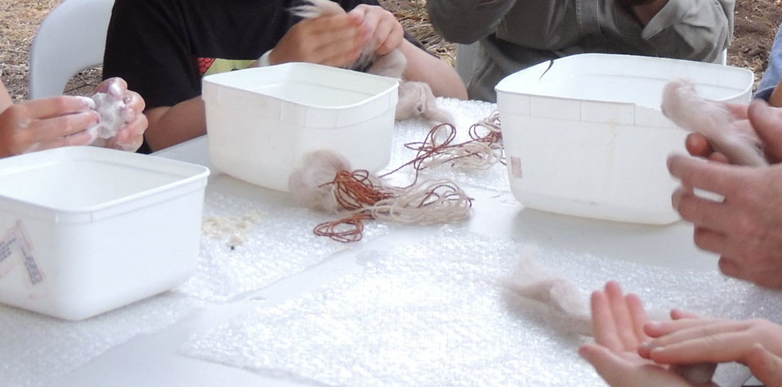 Students preapring clay for clay annimation production