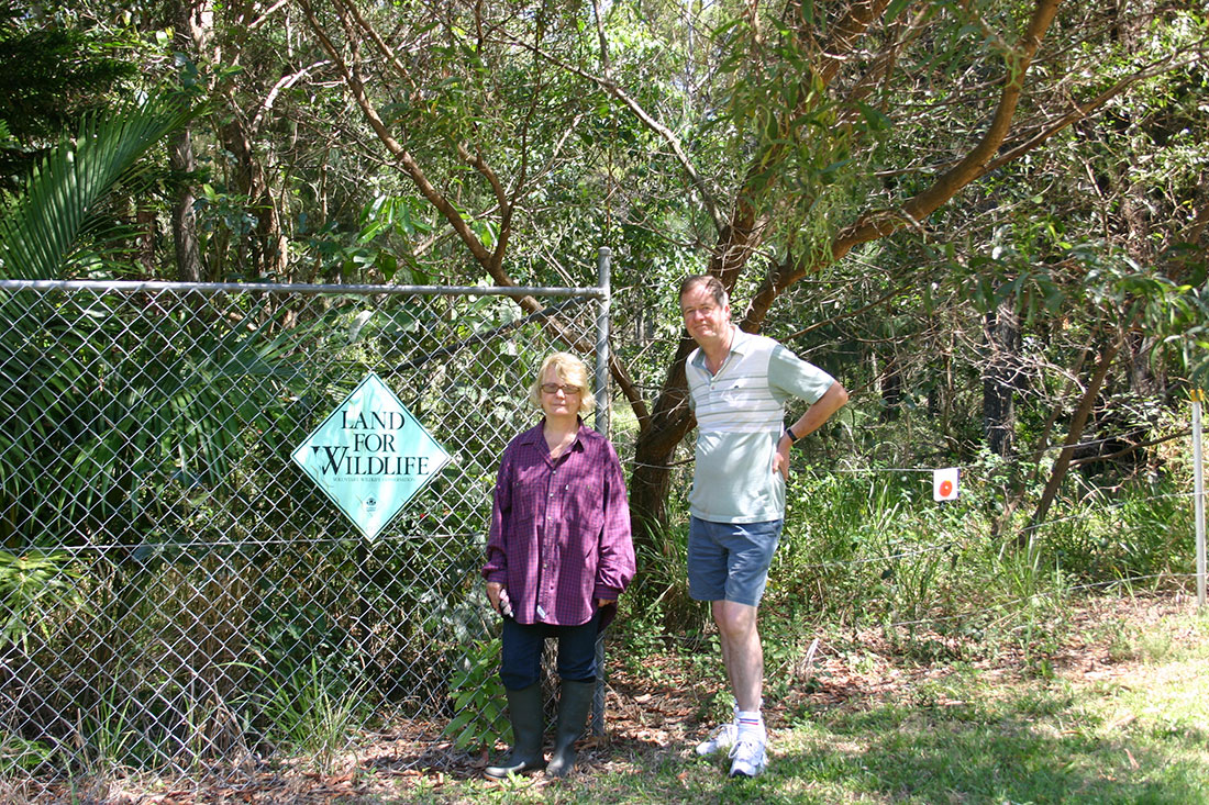 Carolyn Brammer and Lindsey Duncan on their Coochiemudlo property