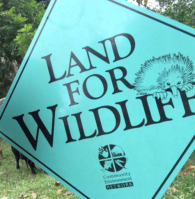 Land for Wildlife sign