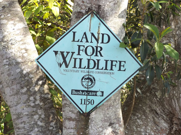 Land for Wildlife Sign